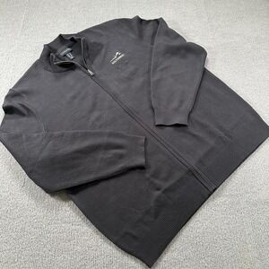 Southwest Airlines LANDS' END Navy XL Blue Full Zip Employee Sweater Vintage